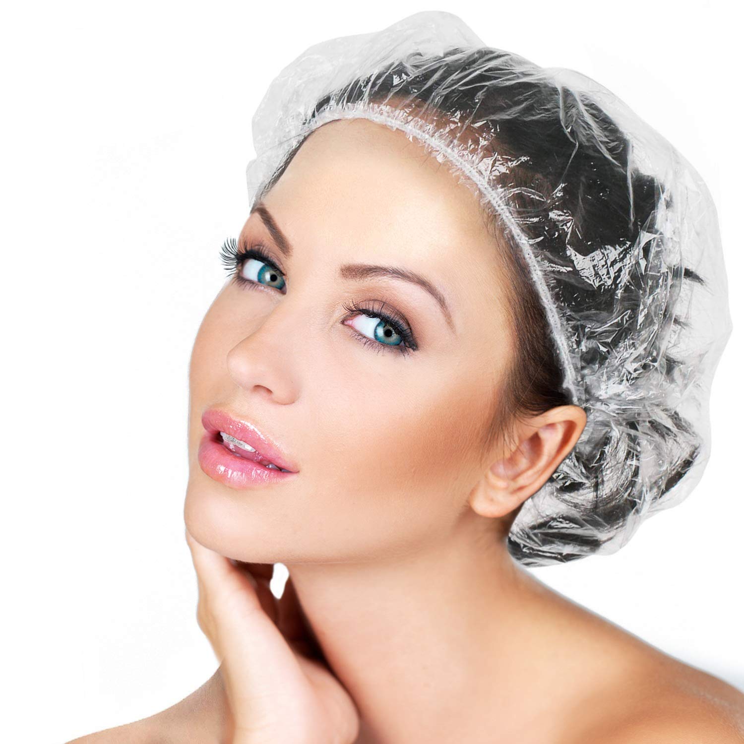 6639 Disposable Shower Caps for Women Larger Thicker Waterproof and Individually Wrapped, Plastic Elastic Hair Bath Caps for Hotel and Spa, Hair Salon, Home Use, Portable Travel (pack of 12) DeoDap 6639 Disposable Shower Caps for Women Larger Thicker Waterproof and Individually Wrapped, Plastic Elastic Hair Bath Caps for Hotel and Spa, Hair Salon, Home Use, Portable Travel (pack of 12) DeoDap